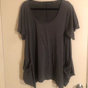 Grey Blouse with Pockets